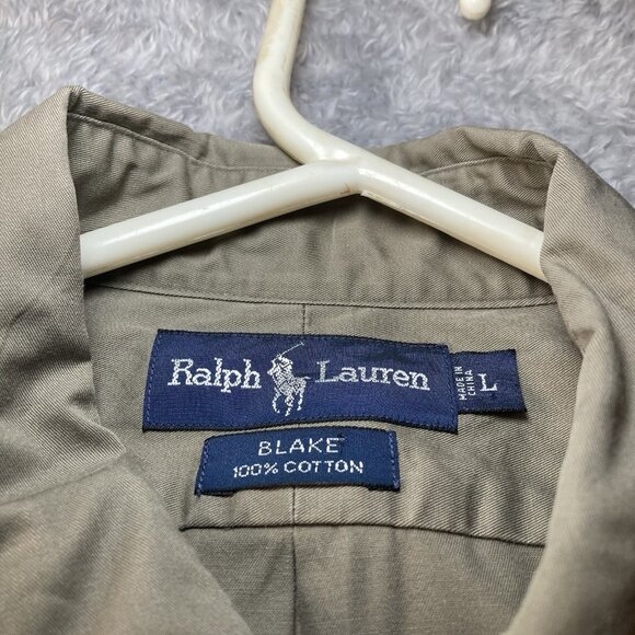 Polo Ralph Lauren Blake Shirt Green. Long Sleeve, Cotton, Button Down Size Large - Picture 1 of 7